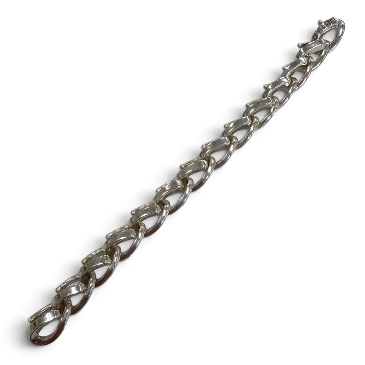 良品▼TIFFANY&amp;Co. ティファニー フォージ ラージ リンク 925 現行品 ブレスレット 18 重量66.8g レディース 細身メンズOK 定価379500円
