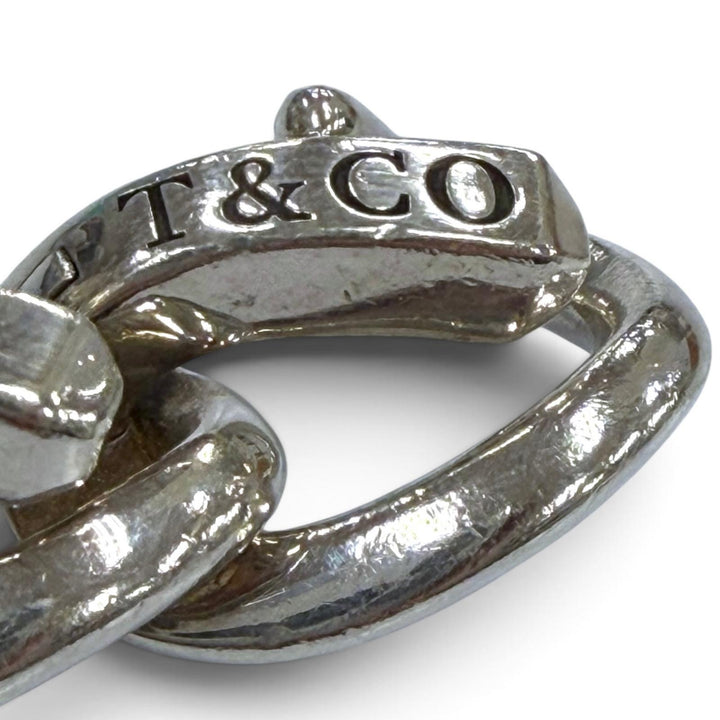 良品▼TIFFANY&amp;Co. ティファニー フォージ ラージ リンク 925 現行品 ブレスレット 18 重量66.8g レディース 細身メンズOK 定価379500円