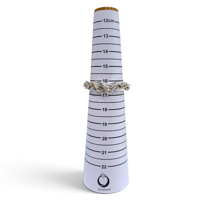 良品▼TIFFANY&amp;Co. ティファニー フォージ ラージ リンク 925 現行品 ブレスレット 18 重量66.8g レディース 細身メンズOK 定価379500円