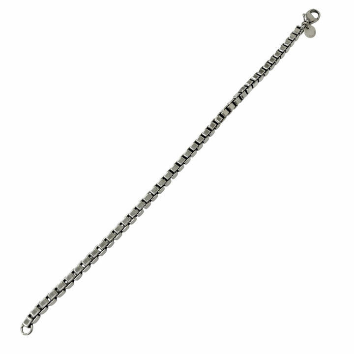 美品□TIFFANY&amp;Co. ティファニー ベネチアン SV925 チェーン ブレスレット アクセサリー シルバー 重量17.1g メンズ レディースオススメ