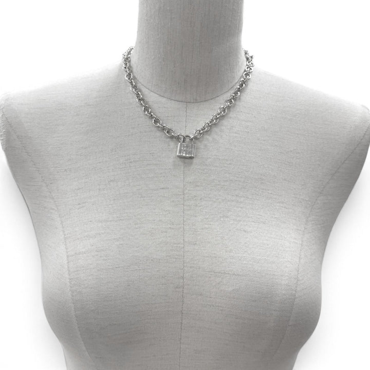 美品□TIFFANY&amp;Co. ティファニー 1837 ロック カデナ ドーナッツリンク SV925 チョーカー ネックレス シルバー 重量44.7g レディース