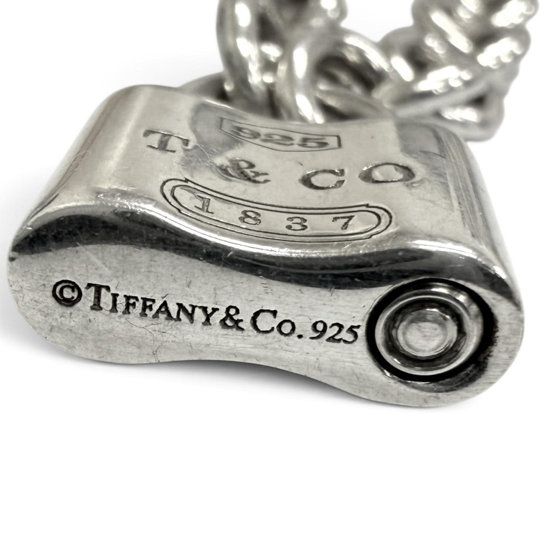 美品□TIFFANY&amp;Co. ティファニー 1837 ロック カデナ ドーナッツリンク SV925 チョーカー ネックレス シルバー 重量44.7g レディース