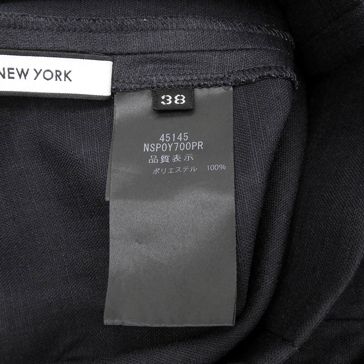 極美品▲FOXEY NEW YORK フォクシー ニューヨーク 45145 Modern Breeze センタープレス ペンシルパンツ 紺 38 日本製 正規品 レディース