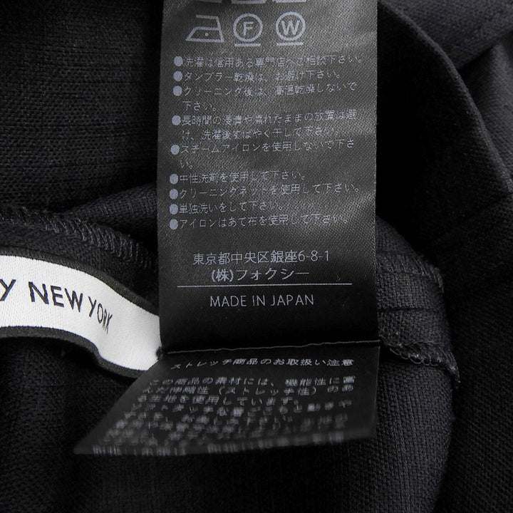 極美品▲FOXEY NEW YORK フォクシー ニューヨーク 45145 Modern Breeze センタープレス ペンシルパンツ 紺 38 日本製 正規品 レディース