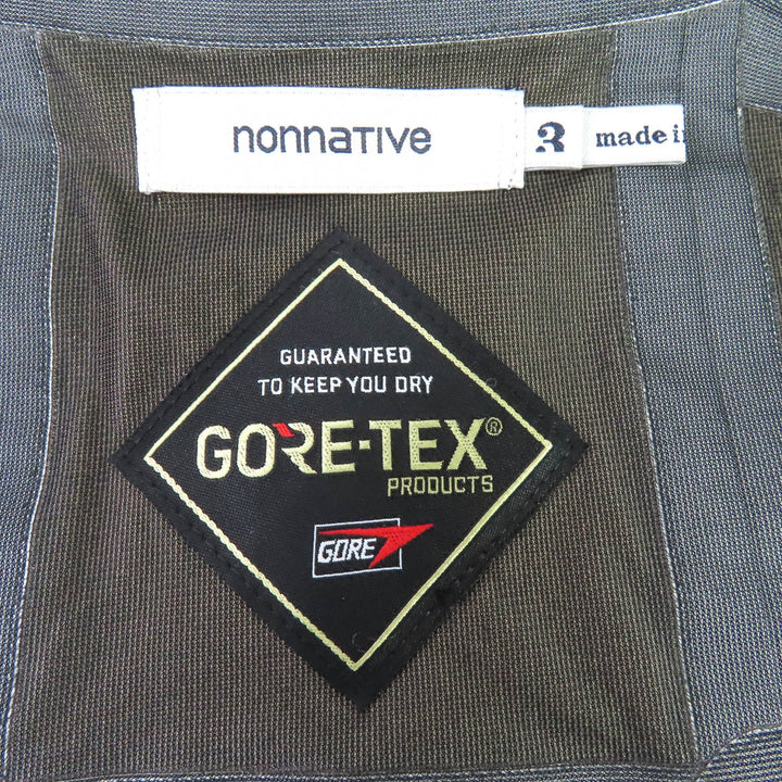 美品△nonnative ノンネイティブ NN-J3102 ROAMER COAT NYLON RIPSTOP WITH GORE-TEX ジップアップ ナイロンコート グレー 3 正規品