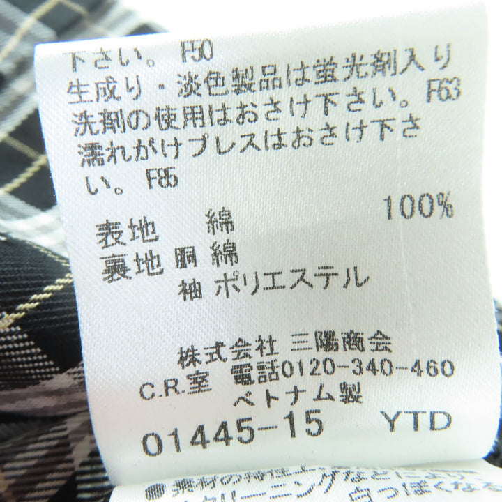 美品☆BURBERRY BLUE LABEL バーバリーブルーレーベル コットン100％ ウールライナー付き トレンチコート ブラック 38 正規品 レディース