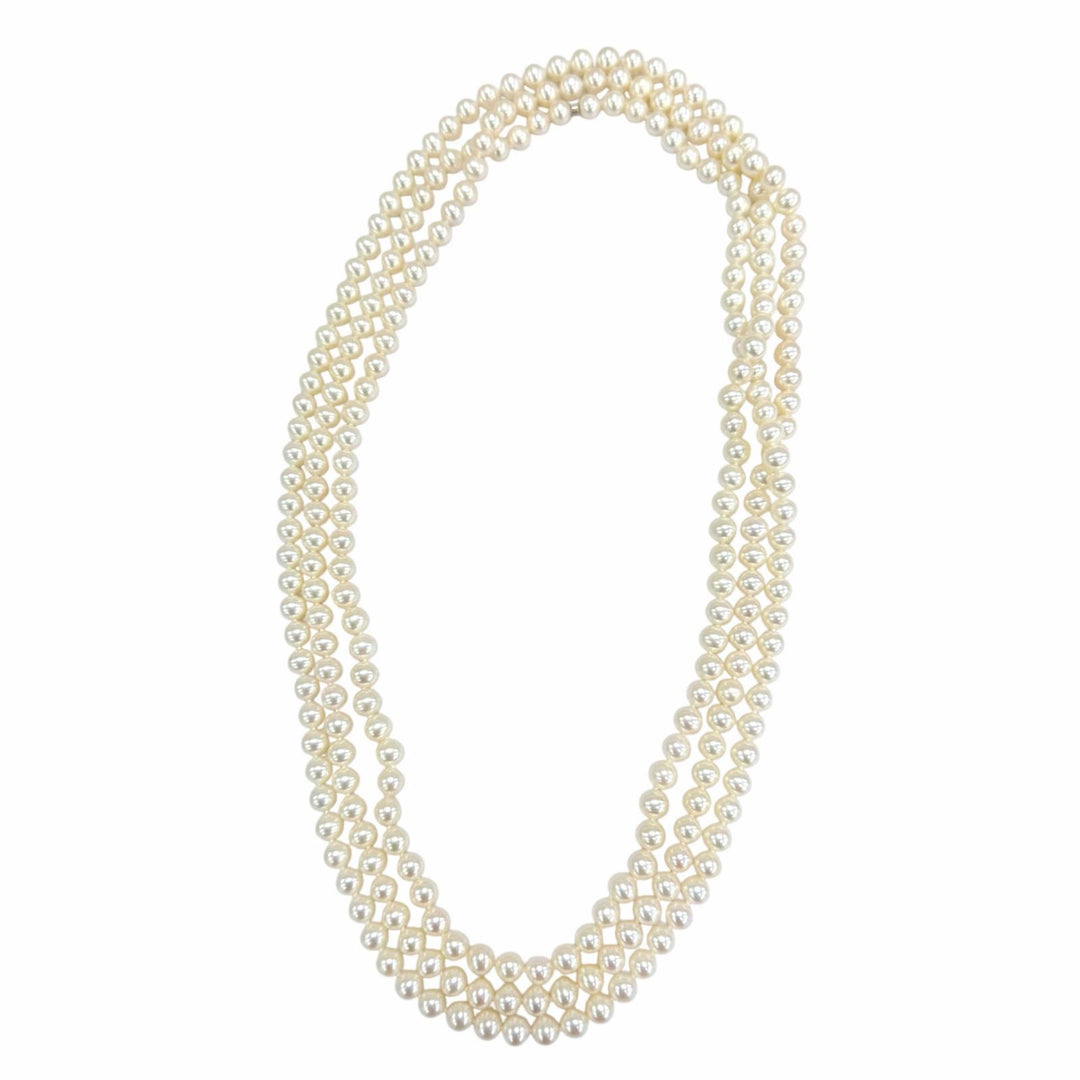 極美品☆TIFFANY&amp;Co. ティファニー ジーグフェルド パール ラップ ネックレス フレッシュウォーターパール AG925 現行品 重量173g