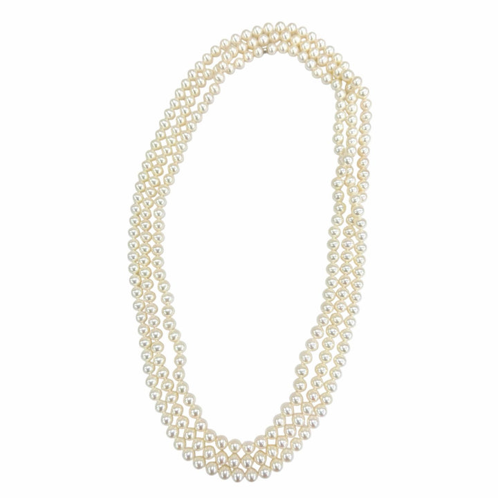 極美品☆TIFFANY&amp;Co. ティファニー ジーグフェルド パール ラップ ネックレス フレッシュウォーターパール AG925 現行品 重量173g