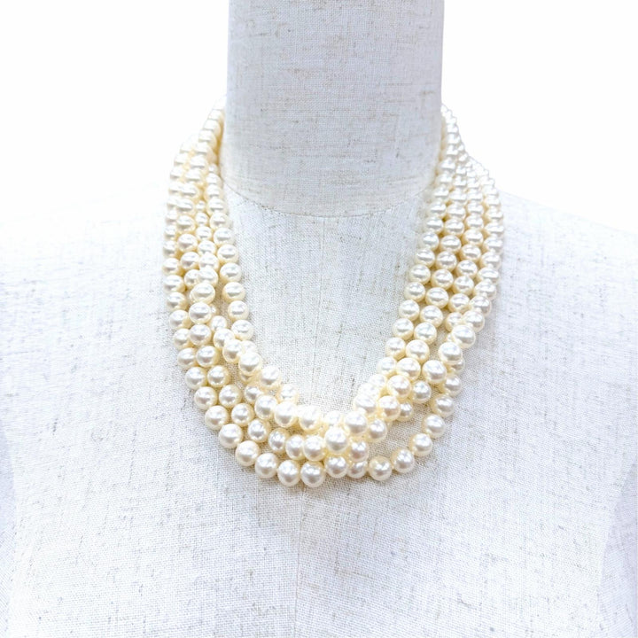 極美品☆TIFFANY&amp;Co. ティファニー ジーグフェルド パール ラップ ネックレス フレッシュウォーターパール AG925 現行品 重量173g
