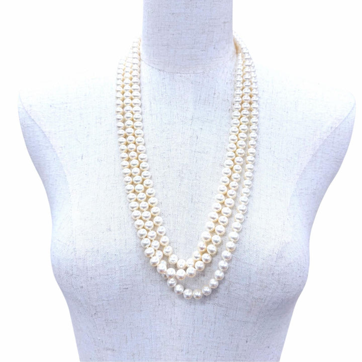極美品☆TIFFANY&amp;Co. ティファニー ジーグフェルド パール ラップ ネックレス フレッシュウォーターパール AG925 現行品 重量173g