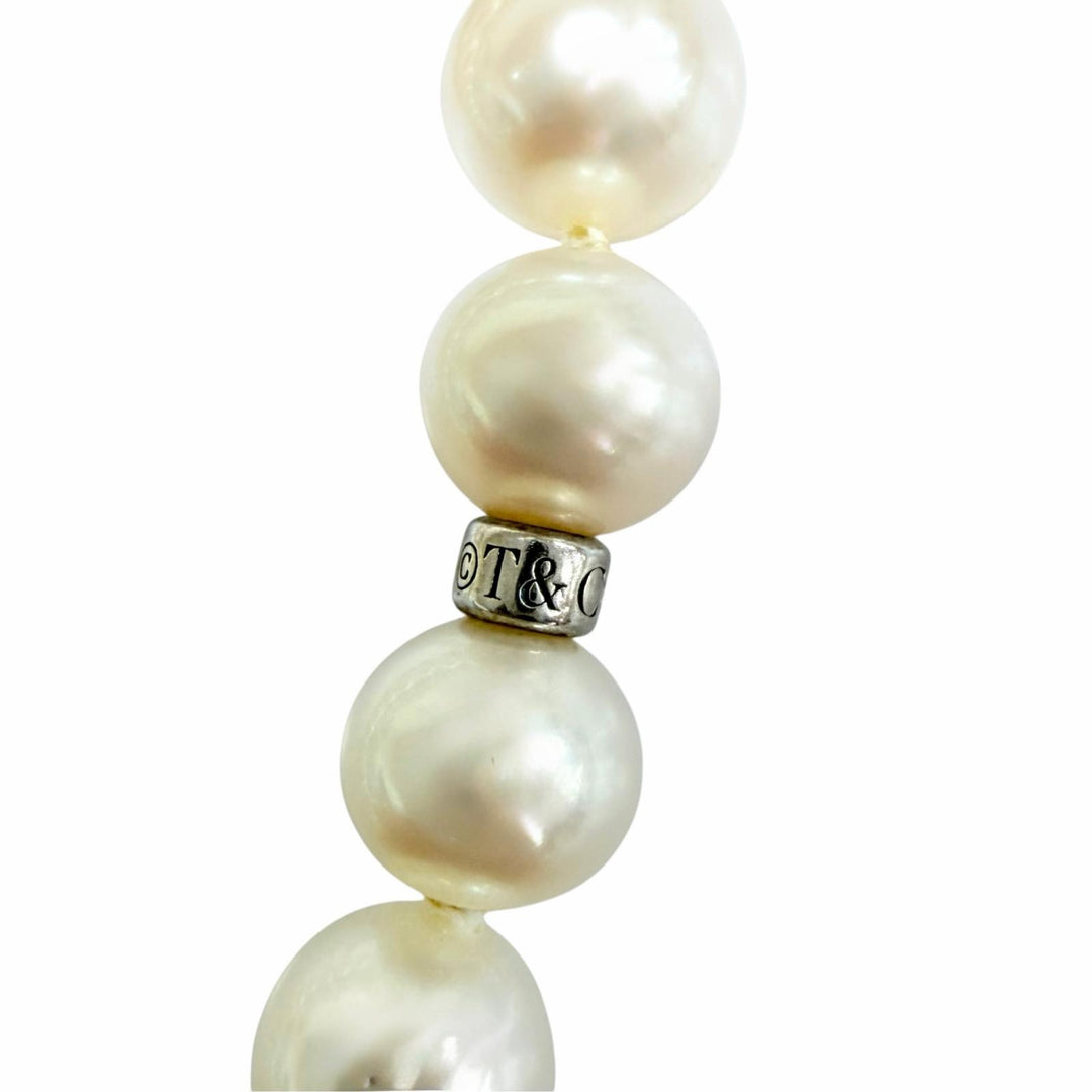 極美品☆TIFFANY&amp;Co. ティファニー ジーグフェルド パール ラップ ネックレス フレッシュウォーターパール AG925 現行品 重量173g