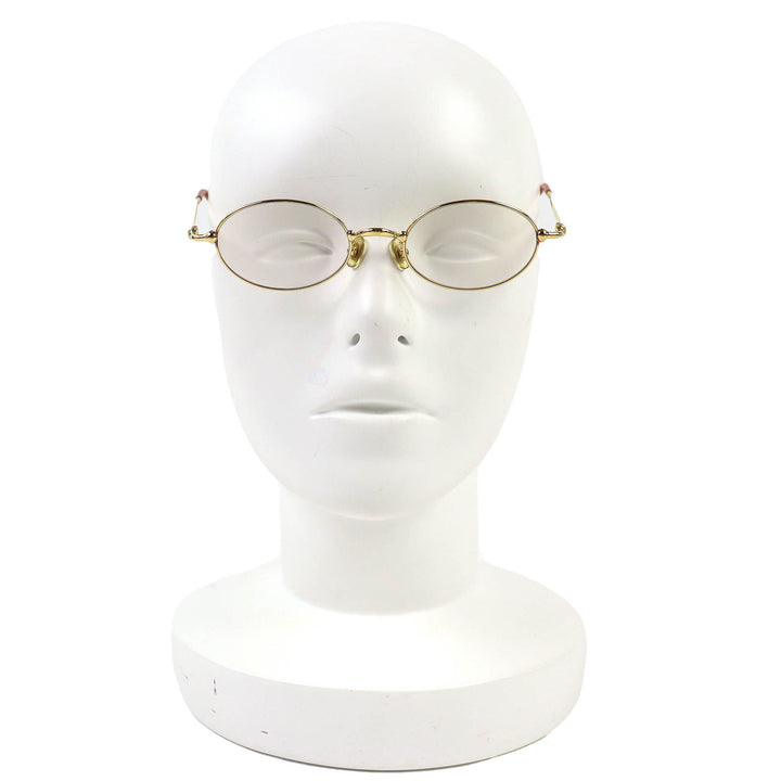 美品△Cartier カルティエ ヴィンテージ トリニティ オーバル メガネ 眼鏡 アイウェア ゴールド ブラウン 47□19 130 度入り 仏製 メンズ
