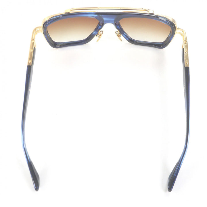 極美品□DITA ディータ DTS403-A-03 LXN-EVO サングラス クリアブルー ゴールド 54□19-145 度入り ケース付 日本製 メンズ 定価169400円