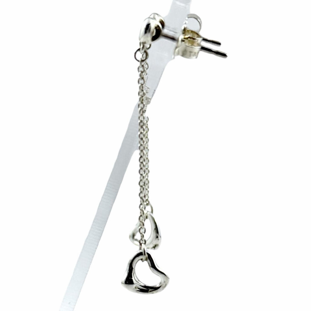 極美品◇TIFFANY&amp;Co. ティファニー エルサペレッティ バイザヤード AG925 ダイヤモンド1P 枠直径2.6mm 両耳用 ピアス シルバー 重量1.4g