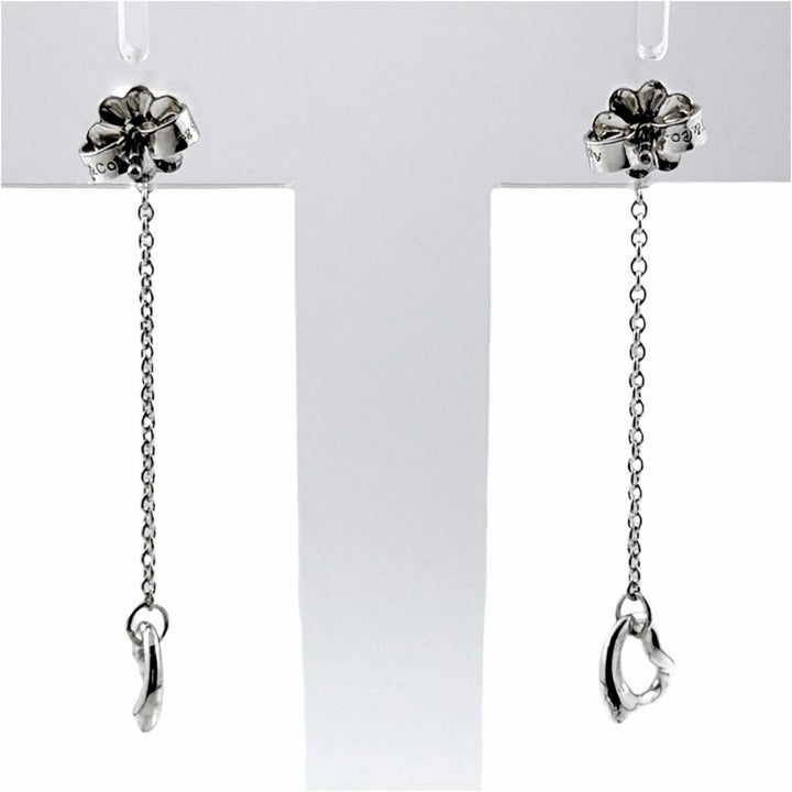 極美品◇TIFFANY&amp;Co. ティファニー エルサペレッティ バイザヤード AG925 ダイヤモンド1P 枠直径2.6mm 両耳用 ピアス シルバー 重量1.4g