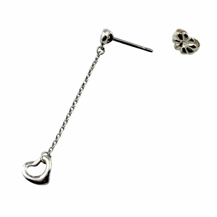 極美品◇TIFFANY&amp;Co. ティファニー エルサペレッティ バイザヤード AG925 ダイヤモンド1P 枠直径2.6mm 両耳用 ピアス シルバー 重量1.4g