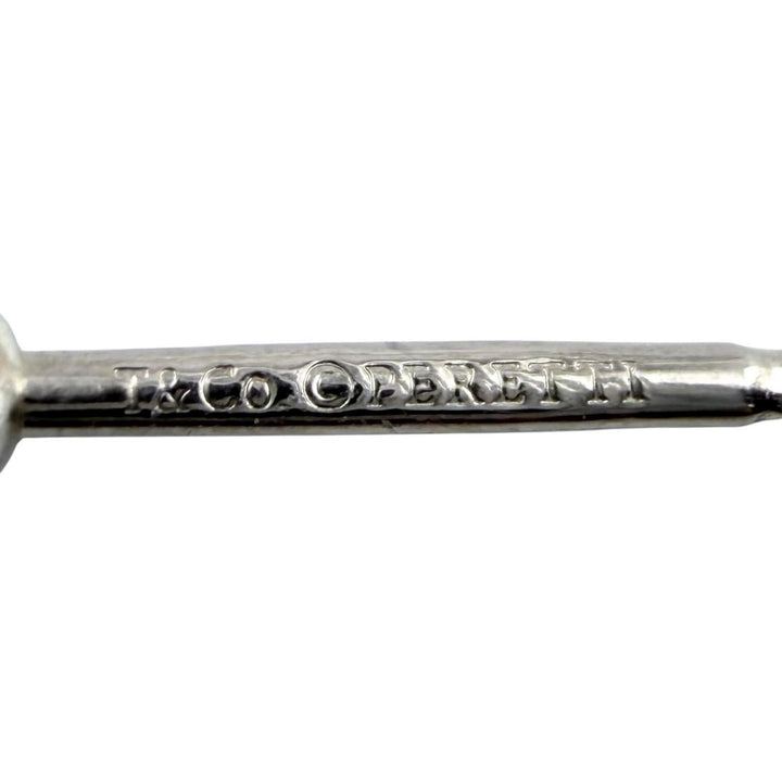 極美品◇TIFFANY&amp;Co. ティファニー エルサペレッティ バイザヤード AG925 ダイヤモンド1P 枠直径2.6mm 両耳用 ピアス シルバー 重量1.4g