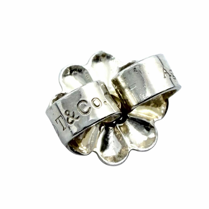 極美品◇TIFFANY&amp;Co. ティファニー エルサペレッティ バイザヤード AG925 ダイヤモンド1P 枠直径2.6mm 両耳用 ピアス シルバー 重量1.4g