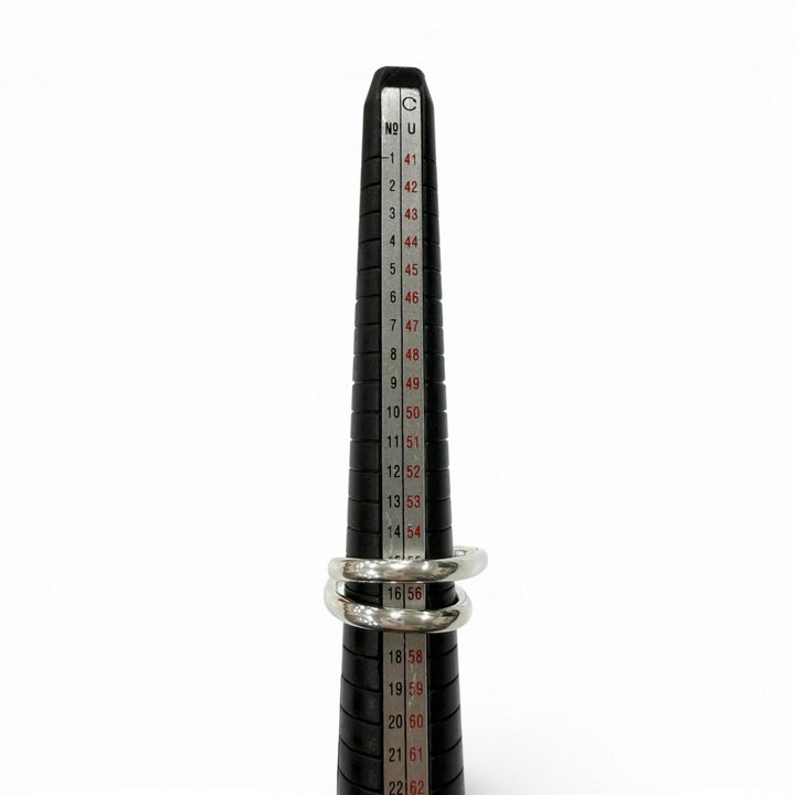 極美品□HERMES エルメス 2023年製 SV925 シェーヌダンクル パンクトリプル リング 指輪 シルバー 56 (JP13・17・17号相当) フランス製