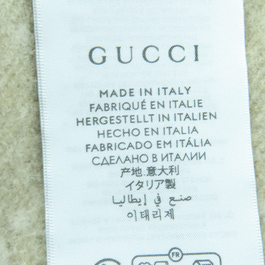 極美品☆GUCCI グッチ 812317 カシミヤ100％ GG柄 現行品 マフラー ベージュ 45×190cm 箱付 イタリア製 正規品 レディース 定価148500円