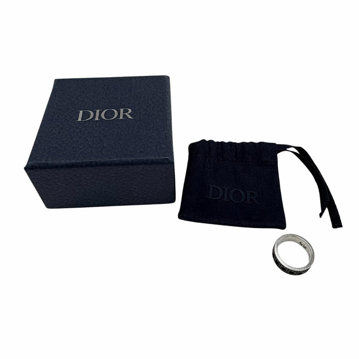 美品▼DIOR ディオール オム 25-26AW R2425HOMST カナージュ AG925 BTS ジミン着用 リング 指輪 シルバー XS JP16号 箱付き 重量7.1g