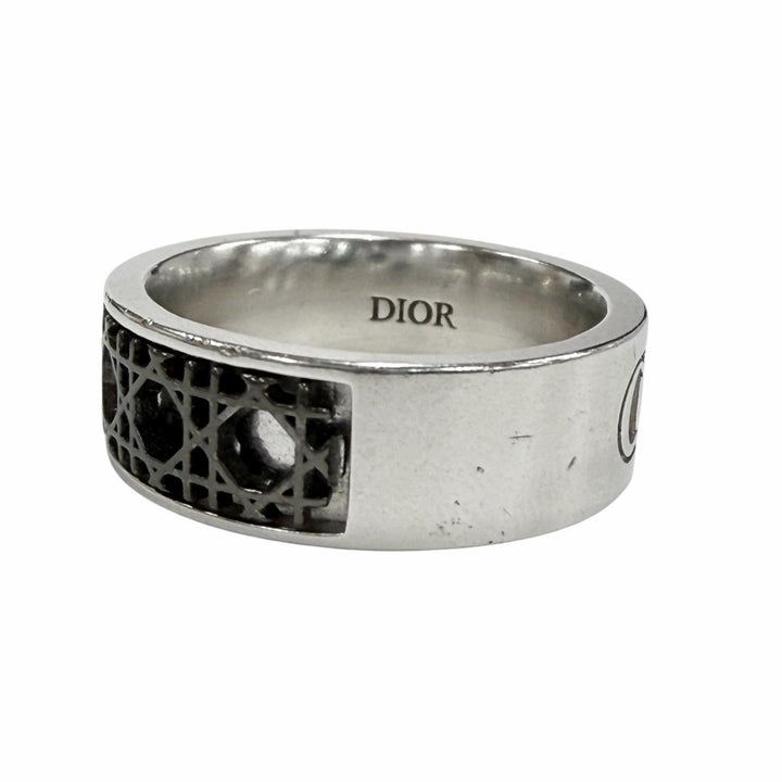 美品▼DIOR ディオール オム 25-26AW R2425HOMST カナージュ AG925 BTS ジミン着用 リング 指輪 シルバー XS JP16号 箱付き 重量7.1g