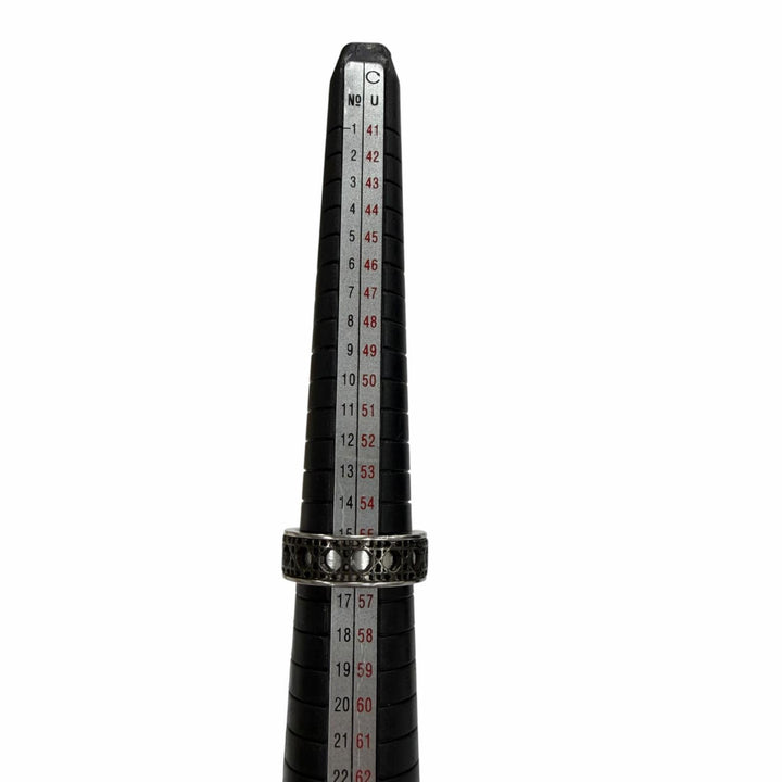 美品▼DIOR ディオール オム 25-26AW R2425HOMST カナージュ AG925 BTS ジミン着用 リング 指輪 シルバー XS JP16号 箱付き 重量7.1g