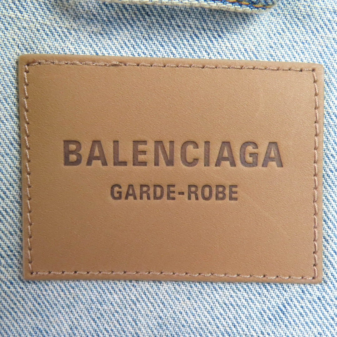 未使用品◇BALENCIAGA バレンシアガ 24SS 773776 Hourglass Denim Jacket コットン100％ ジャケット インディゴブルー 36 日本製 正規品