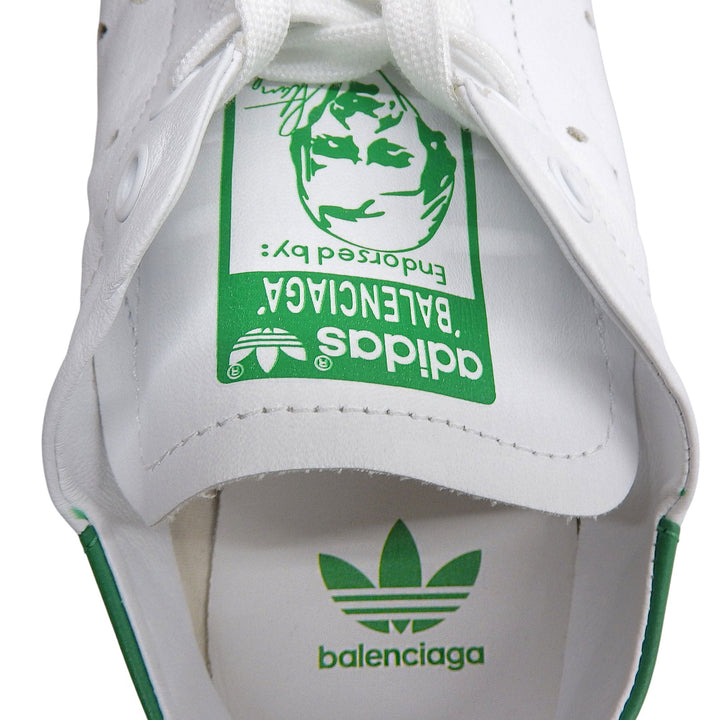未使用品▲BALENCIAGA×adidas バレンシアガ×アディダス 721836 スタンスミス レザー ローカットスニーカー ホワイト 24.5 箱・保存袋付