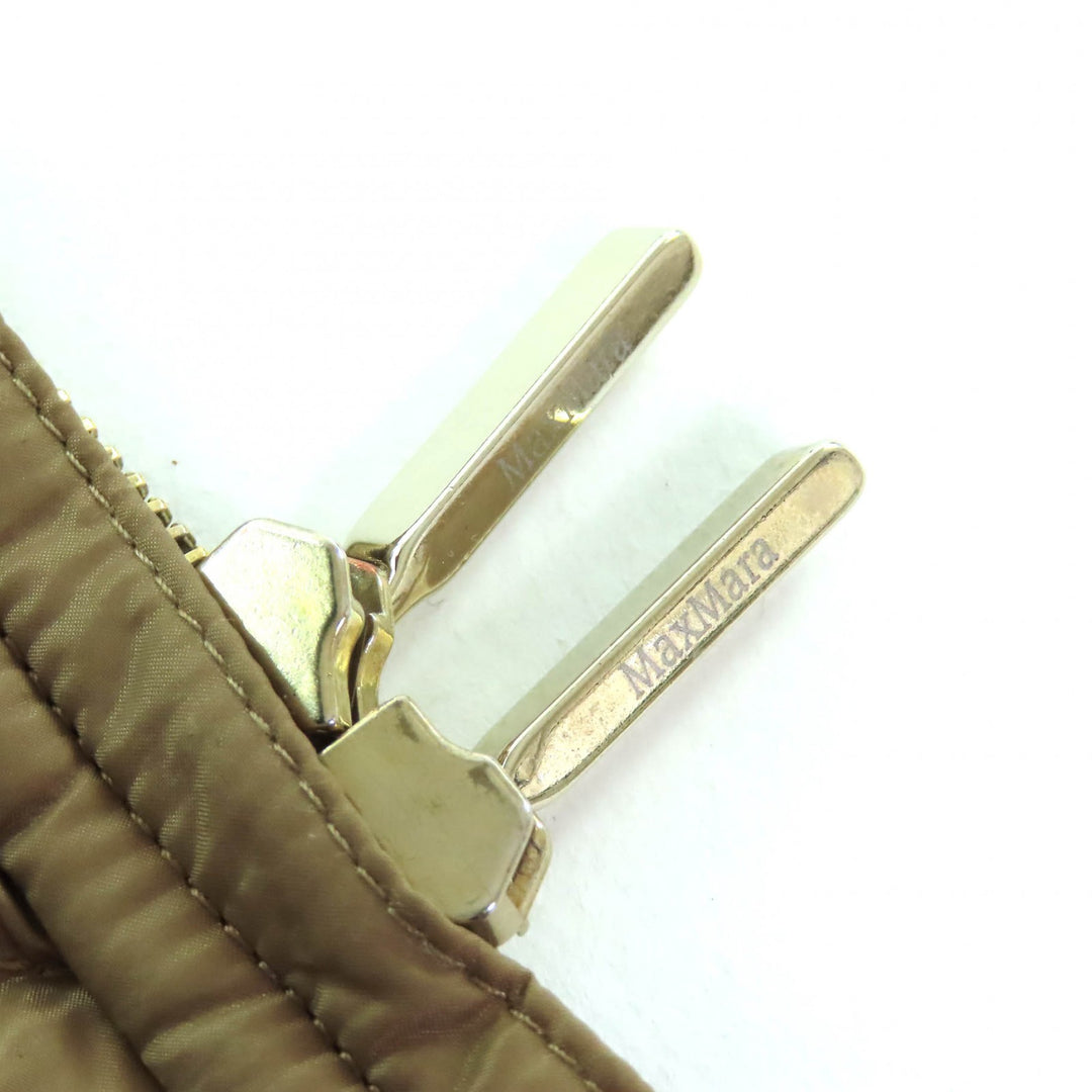 美品△Max Mara The Cube マックスマーラ ザキューブ 94810607 バックベルト付き キルティング ダウンジャケット ブラウン 34 正規品