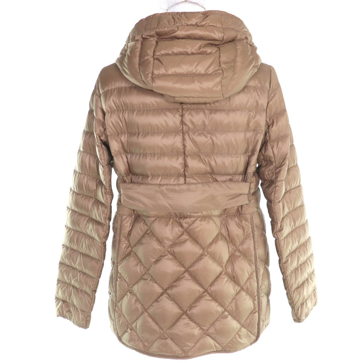 美品△Max Mara The Cube マックスマーラ ザキューブ 94810607 バックベルト付き キルティング ダウンジャケット ブラウン 34 正規品