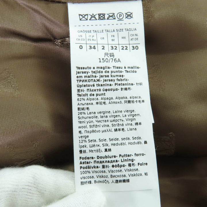 未使用品☆Max Mara マックスマーラ 2025年製 25212762536 BORMIDA テディベア アルパカ シルク混 ジレ ベストコート ブラウン 34 正規品