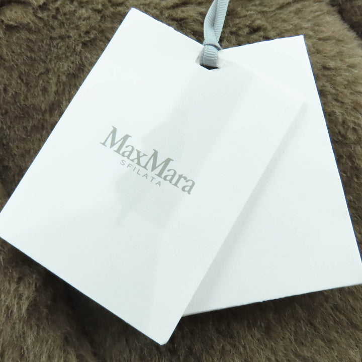 未使用品☆Max Mara マックスマーラ 2025年製 25212762536 BORMIDA テディベア アルパカ シルク混 ジレ ベストコート ブラウン 34 正規品