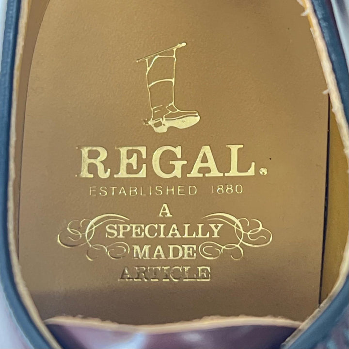 未使用品▲REGAL リーガル プレーントゥ レザーローファー レザーシューズ ビジネスシューズ ダークブラウン 24.5 日本製 メンズ