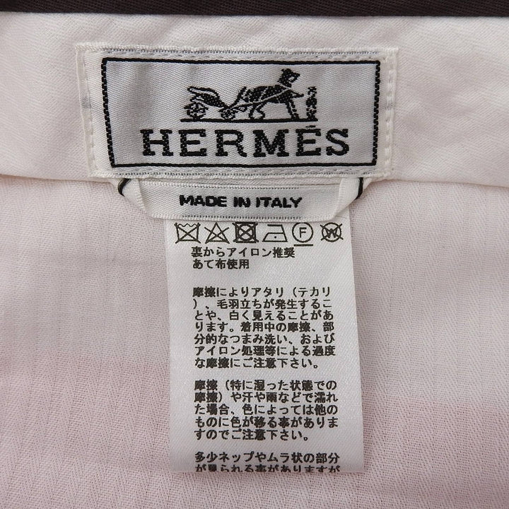 極美品▲HERMES エルメス 20SS コットン100％ パンツ スラックス ボトムス ピンク 48 ハンガー付き イタリア製 正規品 メンズ シンプル◎