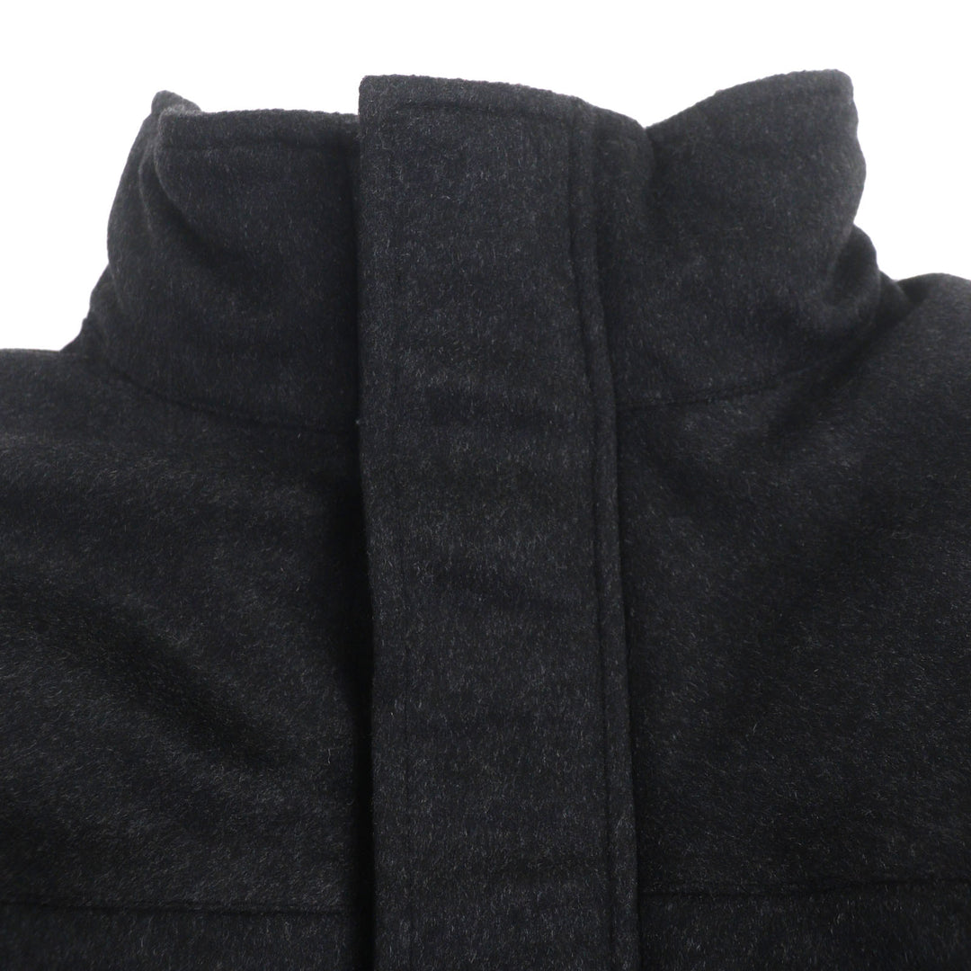 良品▼ALFRED DUNHILL アルフレッド ダンヒル カシミヤ100% ダブルジップアップ ダウンコート ダークグレー M イタリア製 正規品 メンズ