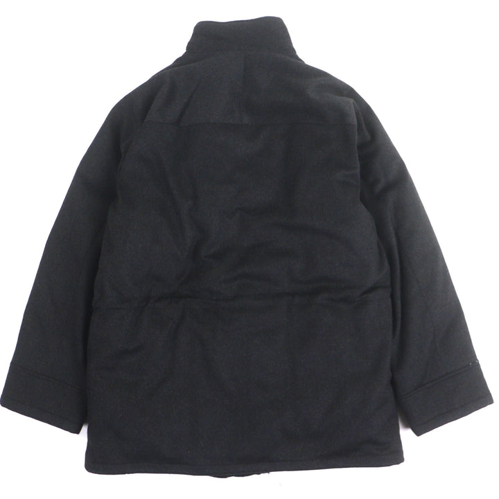 良品▼ALFRED DUNHILL アルフレッド ダンヒル カシミヤ100% ダブルジップアップ ダウンコート ダークグレー M イタリア製 正規品 メンズ
