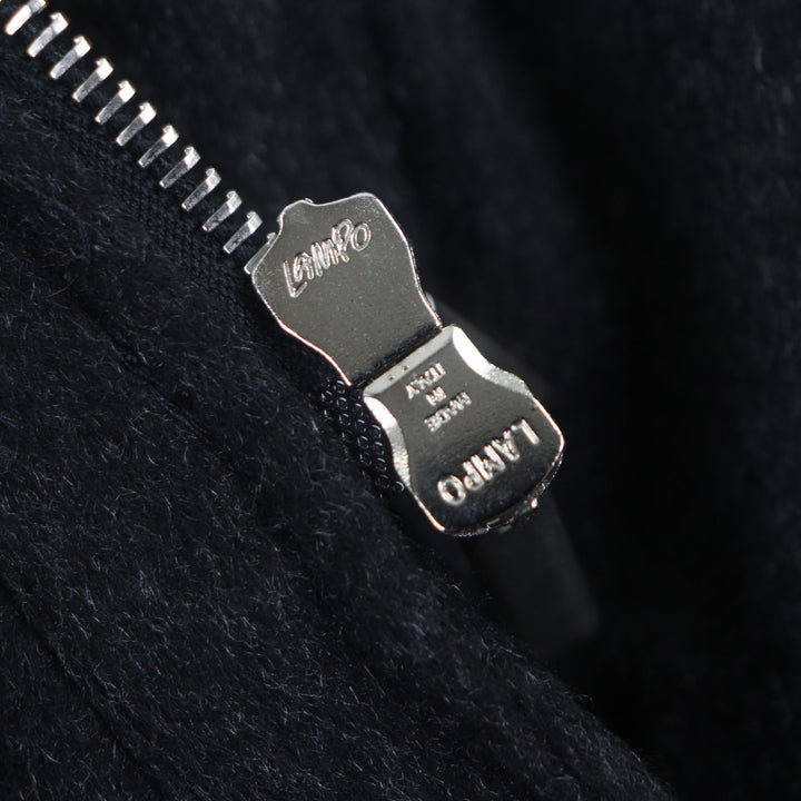 良品▼ALFRED DUNHILL アルフレッド ダンヒル カシミヤ100% ダブルジップアップ ダウンコート ダークグレー M イタリア製 正規品 メンズ