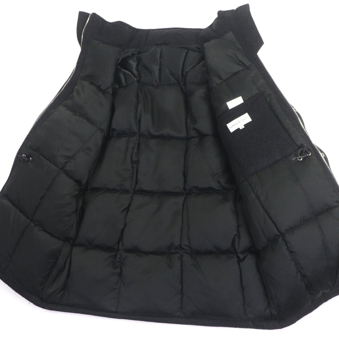 良品▼ALFRED DUNHILL アルフレッド ダンヒル カシミヤ100% ダブルジップアップ ダウンコート ダークグレー M イタリア製 正規品 メンズ