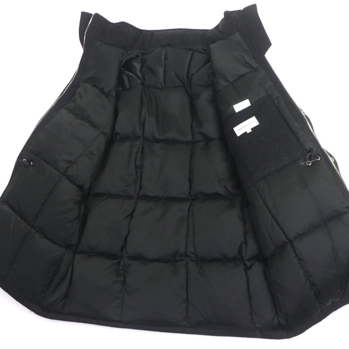 良品▼ALFRED DUNHILL アルフレッド ダンヒル カシミヤ100% ダブルジップアップ ダウンコート ダークグレー M イタリア製 正規品 メンズ