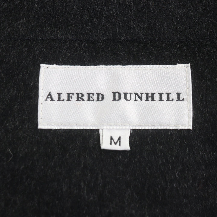 良品▼ALFRED DUNHILL アルフレッド ダンヒル カシミヤ100% ダブルジップアップ ダウンコート ダークグレー M イタリア製 正規品 メンズ