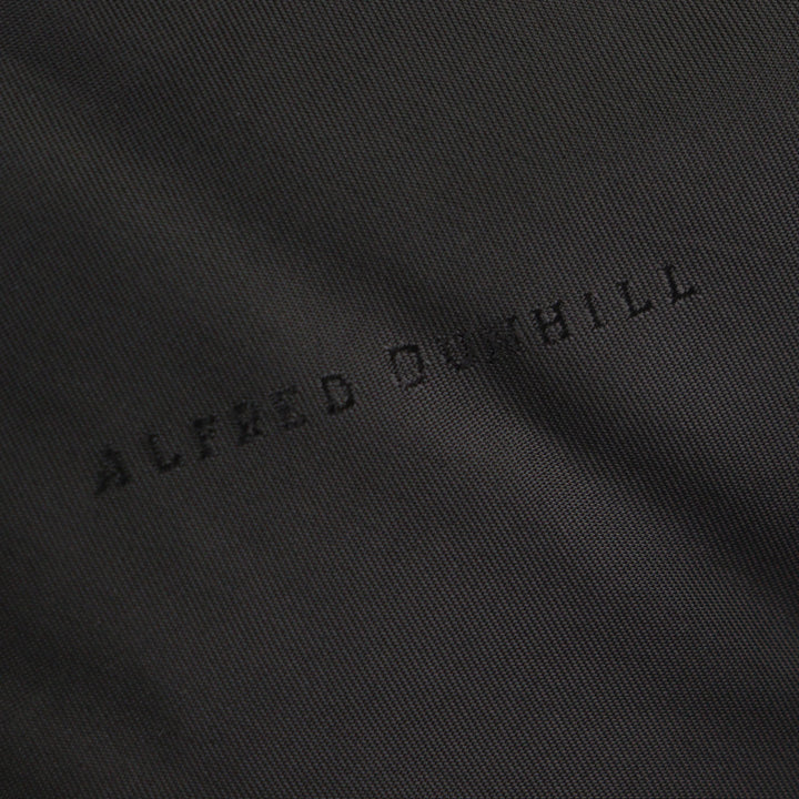 良品▼ALFRED DUNHILL アルフレッド ダンヒル カシミヤ100% ダブルジップアップ ダウンコート ダークグレー M イタリア製 正規品 メンズ