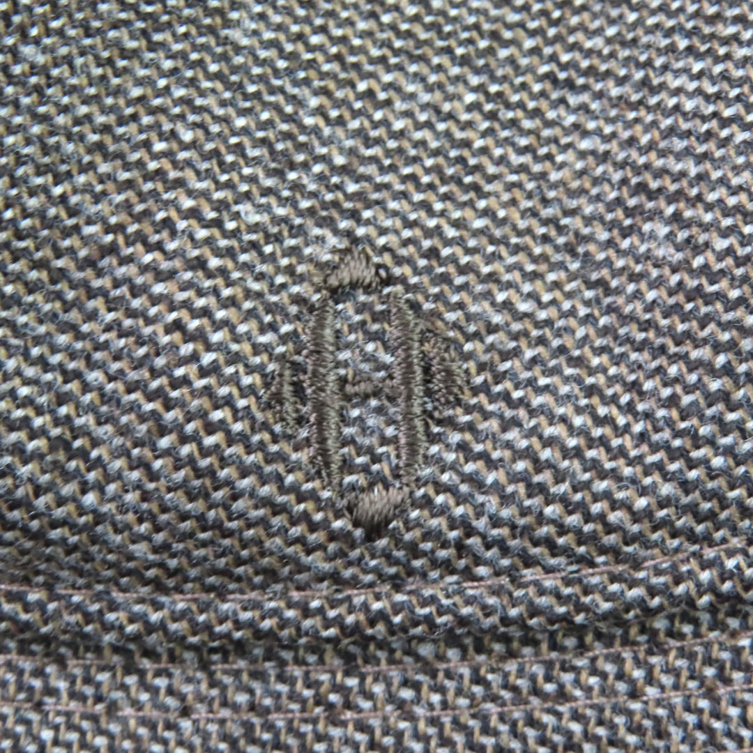 美品★HERMES エルメス H刺繍入り バケットハット ハット 帽子 ブラウン 57 フランス製 レディース