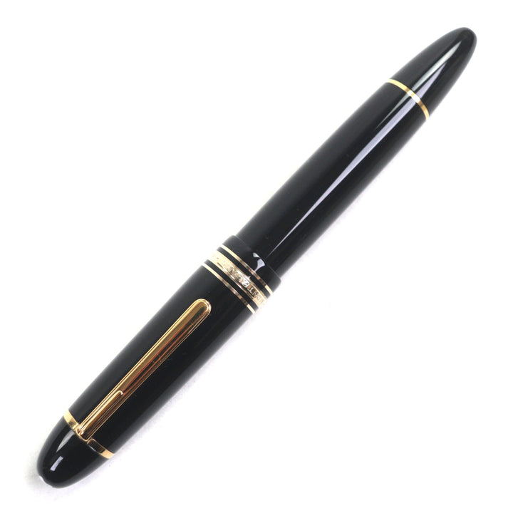 極美品▼MONTBLANC モンブラン マイスターシュテュック 149 ペン先14K Fニブ ホワイトスター 万年筆 ブラック ゴールド ドイツ製 メンズ