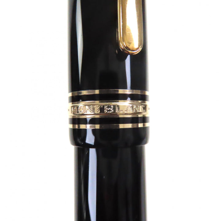 極美品▼MONTBLANC モンブラン マイスターシュテュック 149 ペン先14K Fニブ ホワイトスター 万年筆 ブラック ゴールド ドイツ製 メンズ