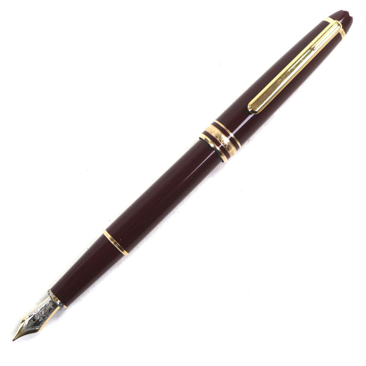 良品▼MONTBLANC モンブラン マイスターシュテュック クラシック ペン先18K Fニブ ホワイトスター 万年筆 ボルドー ゴールド ドイツ製