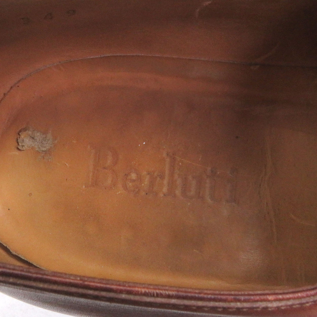 美品□Berluti ベルルッティ アレッサンドロ レザー オルガ期 初期 ノルベジェーゼ製法 ホールカット ドレスシューズ ブラウン 8 メンズ