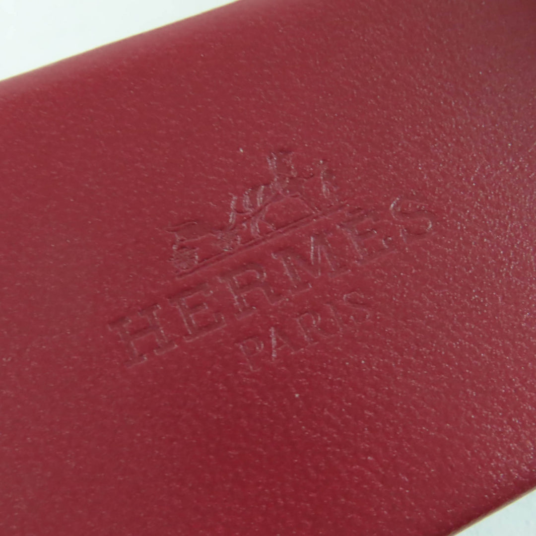 極美品☆HERMES エルメス デューン シルバー金具 コリエ・ドシアン レザー サンダル ミュール ボルドー系 36 保存袋付き 伊製 レディース