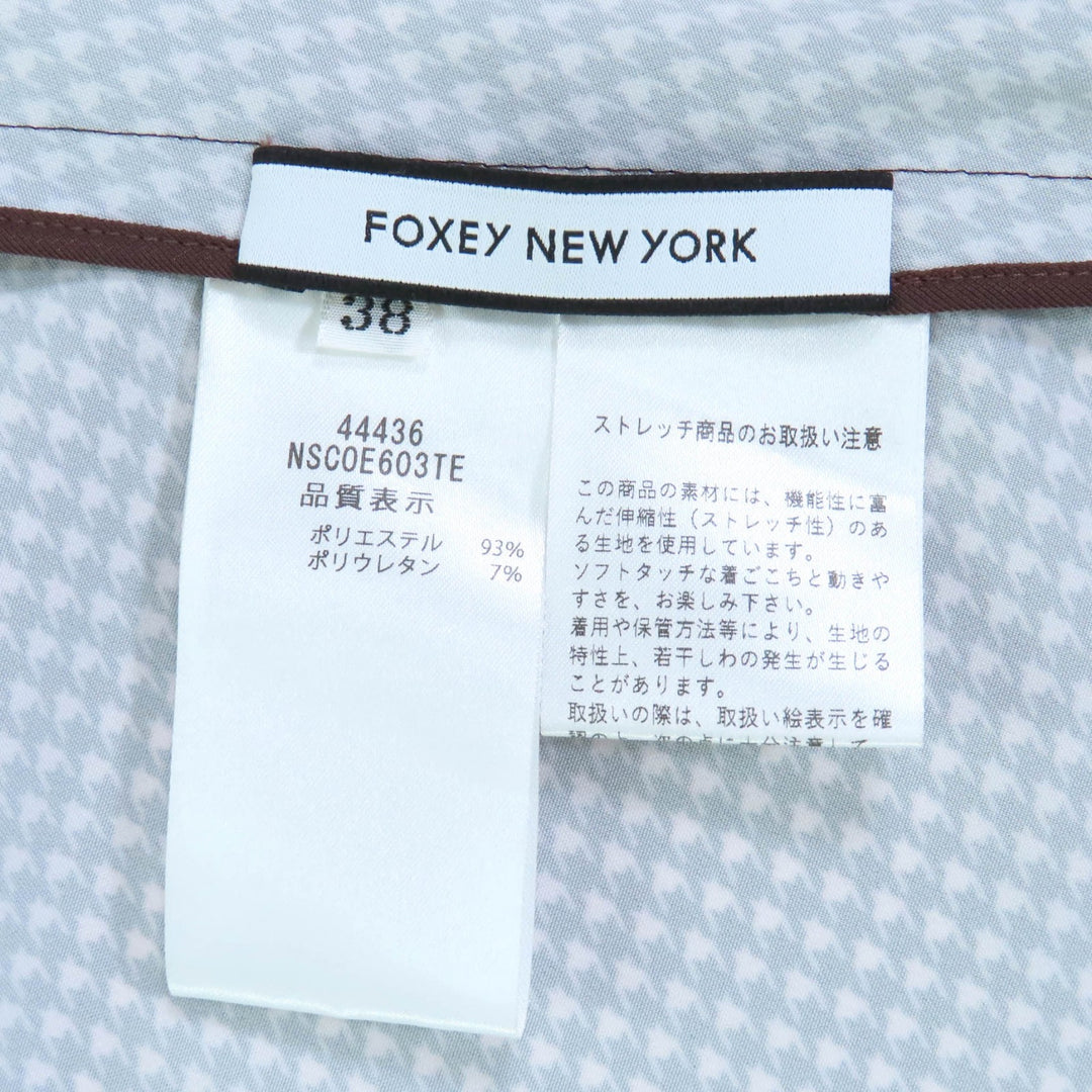 未使用品◇FOXEY NEW YORK フォクシー ニューヨーク 44436 Coat Rainy Walk ロゴ刺繍 ウォータープルーフ ストレッチ コート 38 正規品