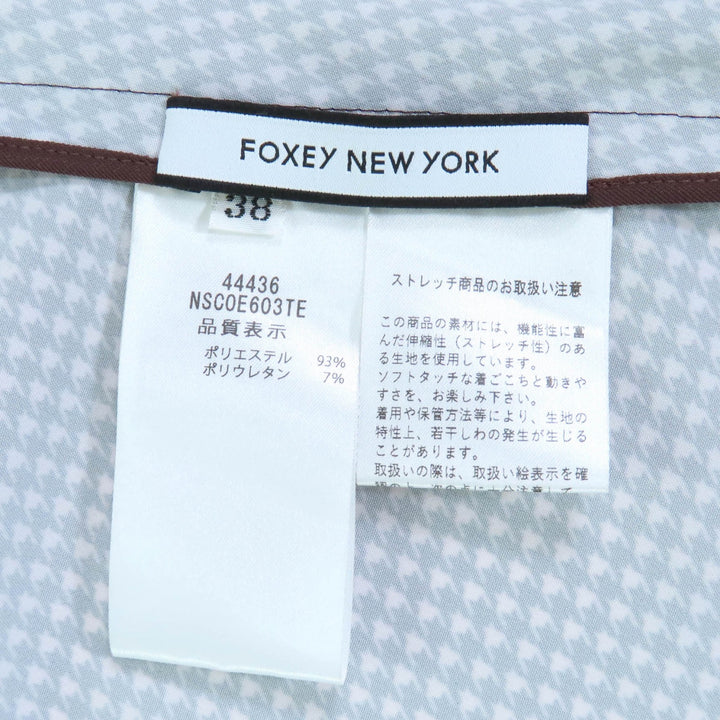 未使用品◇FOXEY NEW YORK フォクシー ニューヨーク 44436 Coat Rainy Walk ロゴ刺繍 ウォータープルーフ ストレッチ コート 38 正規品